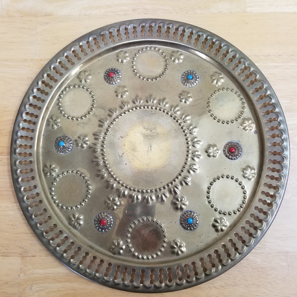 🔻REDUCED❣ #1099 8 pcs Morocco Wine Tea Coffe brass stone set - Picture 15 of 16